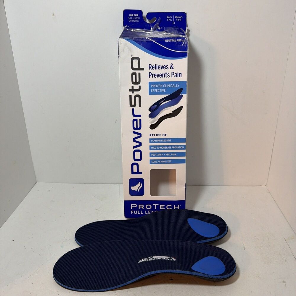PowerStep PRO Protech Full Length Orthopedics Insoles - Mens7-7 1/2 Women 9-91/2